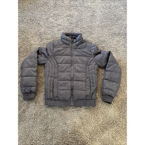 Aerie Fit Small Puffer Gray Jacket‎ Women's Size S No Hood